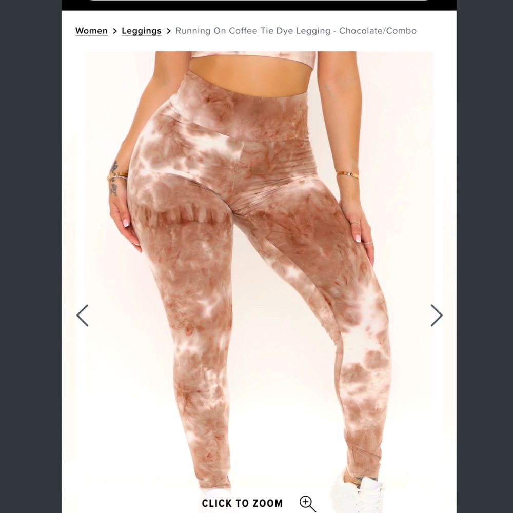 Running On Coffee Tie Dye Legging